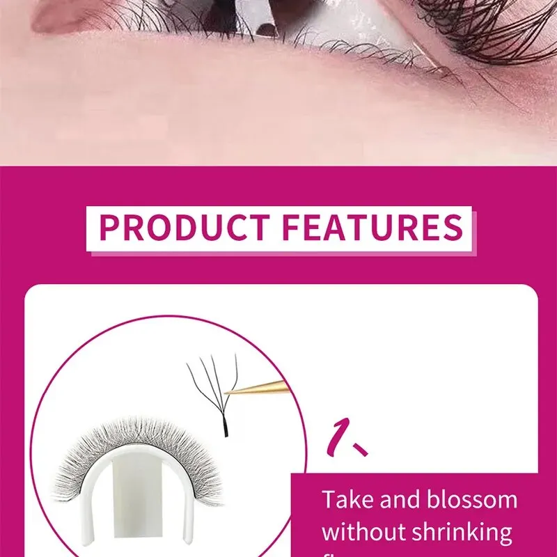 FADVAN W 3D 4D 5D 8-12/8-14mm Wimpern Wimpernverlängerung W-Form C/D Curl Neuartige Hybrid-Volumen Make-up Faux Mink Wimpern – Detail 7