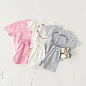 0-4Y Baby Boys Clothes Set Newborn Girls Clothing Casual Full Body Printed Love T-shirt+Shorts Summer Boys Toddler Outfit