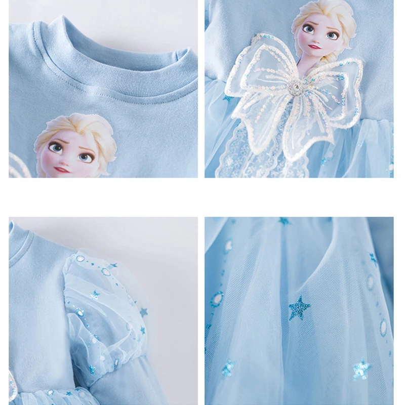 Girls Elsa Princess Dress 3