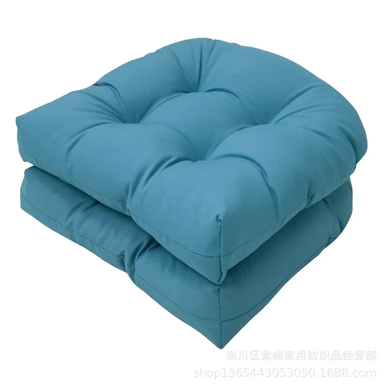 2pcs New Soft Thickened Outdoor Chair Cushion Waterproof Tufted Padded U Shape Seat Cushion for Patio 48 X 48 Cm 3