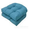 2pcs New Soft Thickened Outdoor Chair Cushion Waterproof Tufted Padded U Shape Seat Cushion for Patio 48 X 48 Cm 3