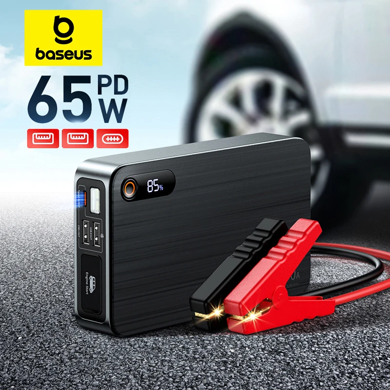 Car Jump Starter Car Battery Charger Portable Battery Charger Jump Starter 1600A Jump Starter Power Bank 16000mAh Portable Power Station Starting Device PD 65W Car Battery Charger Booster