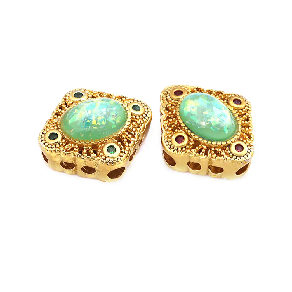 Pulseras de Cuentas Nepalesas Vintage Estilo 5PCS Brasso Dorado Mate Accesorios DIY para Hacer Joyería - details 38