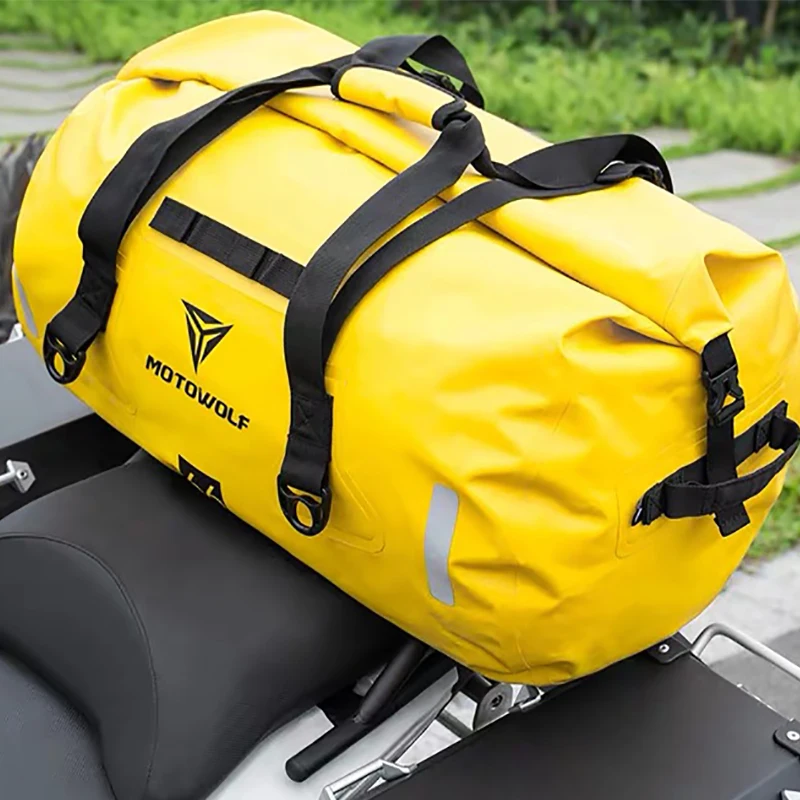 MOTOWOLF Motorcycle Waterproof Tail Bags Back Seat Bags Travel Bag Luggage Rear Seat Bag Pack 40L 66L 90L For BMW For HONDA