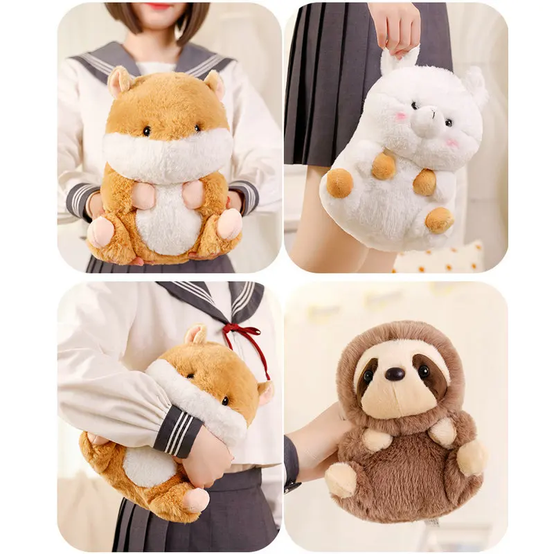 Soft Ferry Plush Baby Sloth Toy Stuffed Kawaii Roll Up Boby Red Panda  Raccoon Alpaca Hamster Dinosaur Koala Cuddly Appease Doll