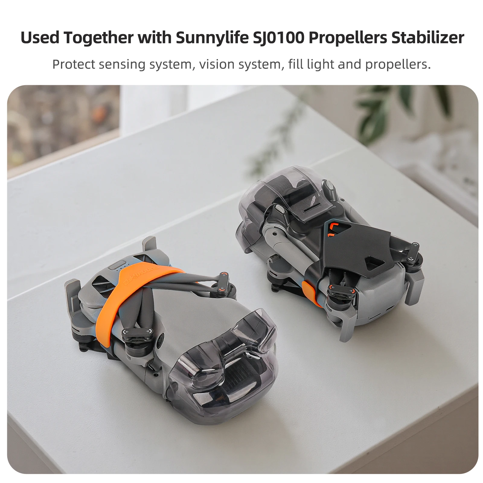 Protège-camera grenouille pour DJI Mini 3 Pro, anti-collision gris clair
