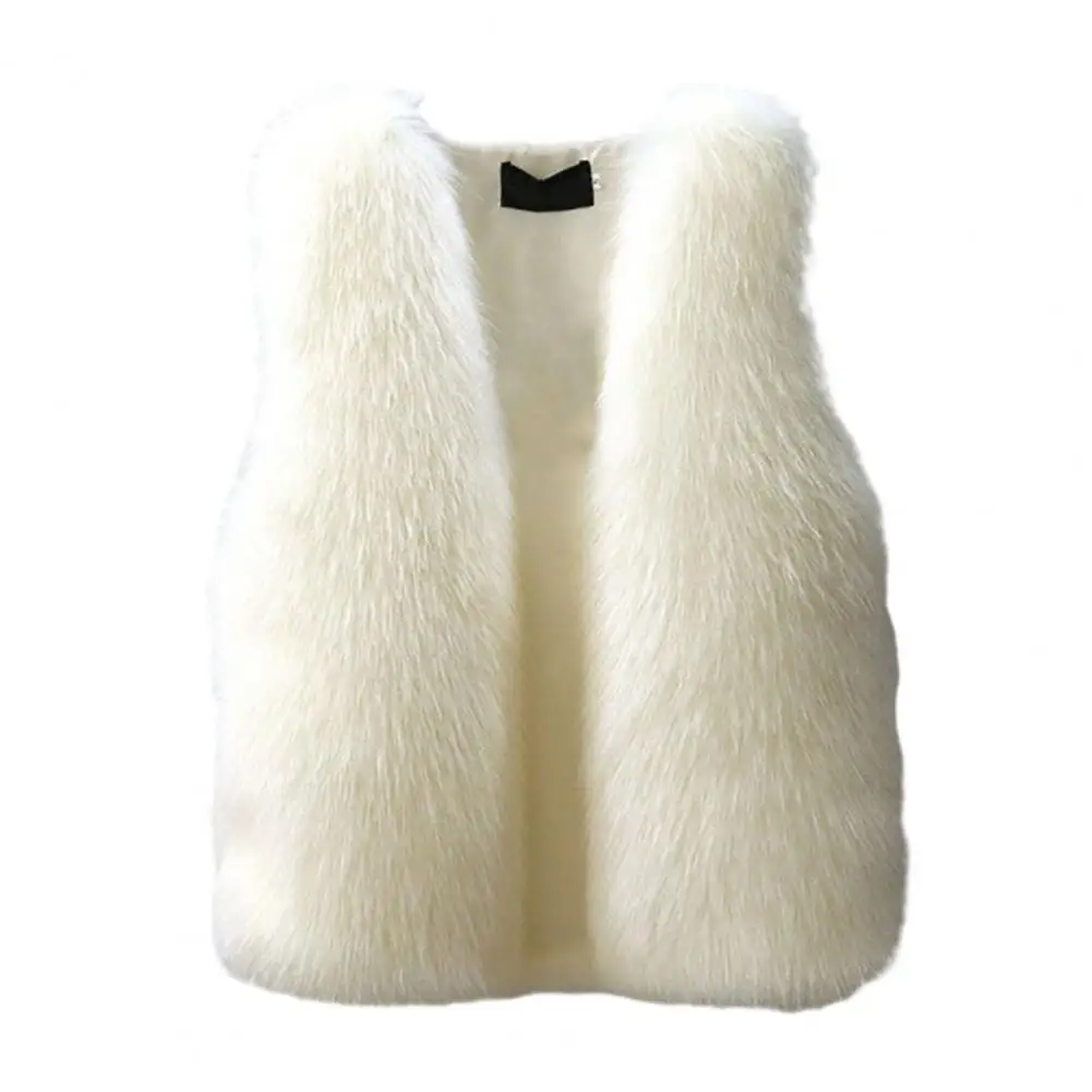 

Women Vest Stylish Plus Size Women's Winter Faux Fur Vest Cozy Fluffy Cold Resistant Sleeveless Cardigan for A Slim Fit Women