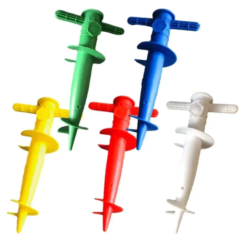 Umbrella Bases Adjustable Sun Beach Patio Sand Ground Fixation Tools Spikes Plastic For Sun Beach For Patio Sand Ground 1pc beach umbrella plug base
