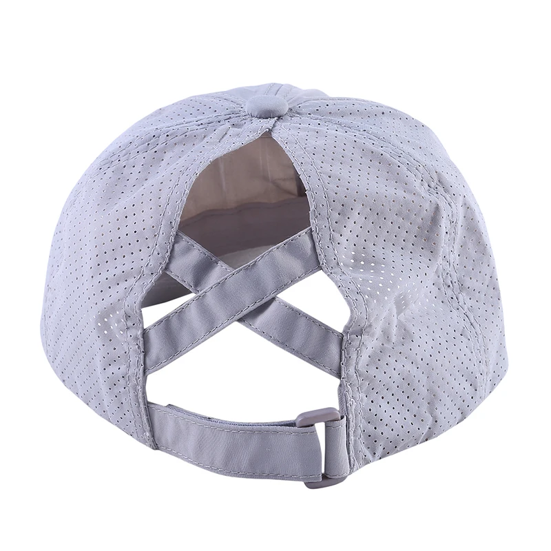 Women'S Baseball Caps Spring And Summer Outdoor Sports Sunshade Ponytail Cap Adjustable Breathable Mesh Quick-Drying Cap
