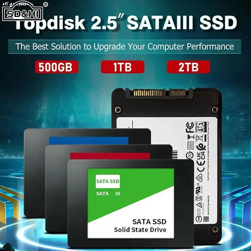 2Tb Ssd Sataiii 2.5 "Ssd Hard Disk Drive 1Tb 500Gb Trasferimento Ad Alta Velocità Unità A Stato Solido Interna Per Pc/Laptop Mac