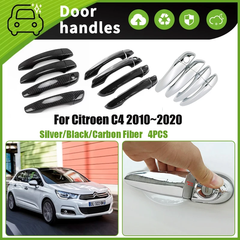 

Car Door Handle Cover Trim Fit For Citroën C4 B7 2010~2020 Scratch Proof Chromium Styling Anti-dirty Sticker ABS Car Accessories