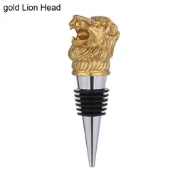 Elegant Deer Head Wine Stopper - Leak Proof Bottle Sealer and Wine Accessory (Gold - Lion)