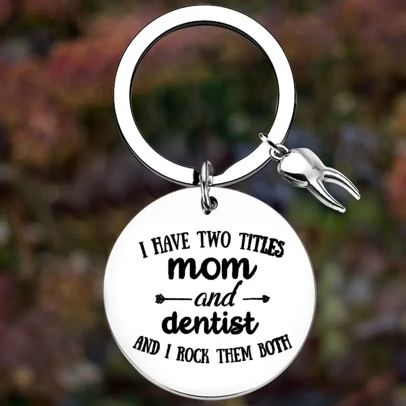 

Metal Mom Gifts, Dentist Gifts Keychain Mother's Day Key Chain Pendant Jewelry