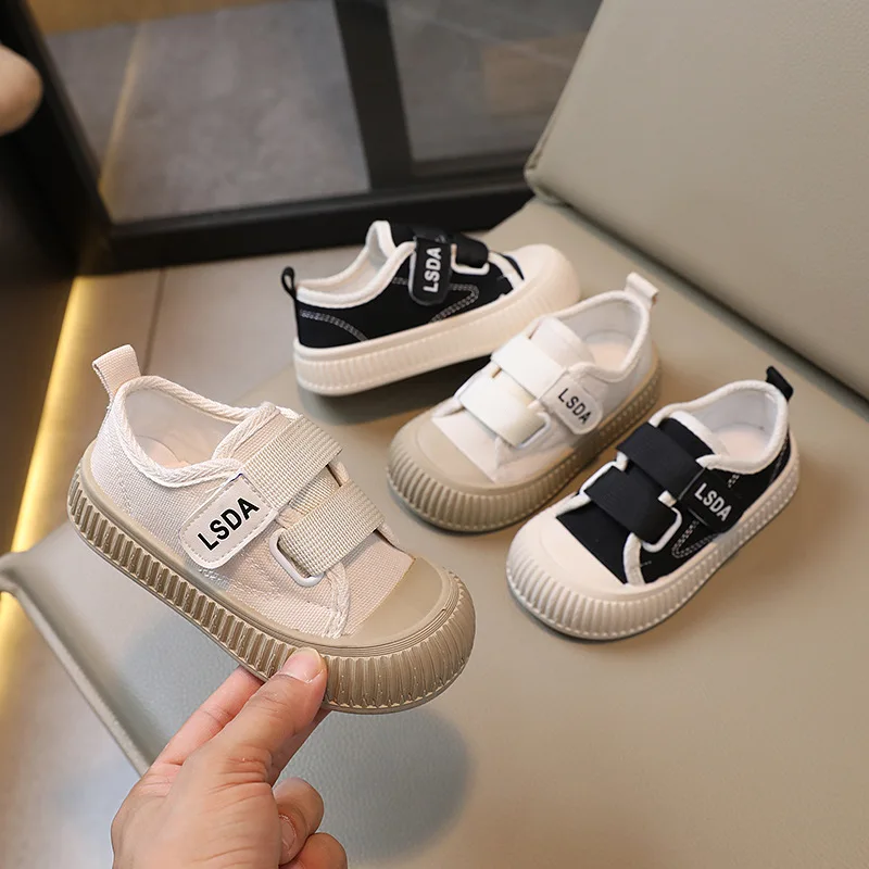 

Kids Shoes for Girl Solid Color Canvas Shoe Children Sneakers Boys Soft Sole Breathable Flats Student Korean Toddler Casual Shoe