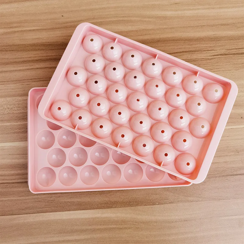 Ice Mold 33 Ice Boll Hockey PP Mold Frozen Whiskey Ball Popsicle Ice Cube Tray Box Lollipop Making Gifts Kitchen Tools Accessories