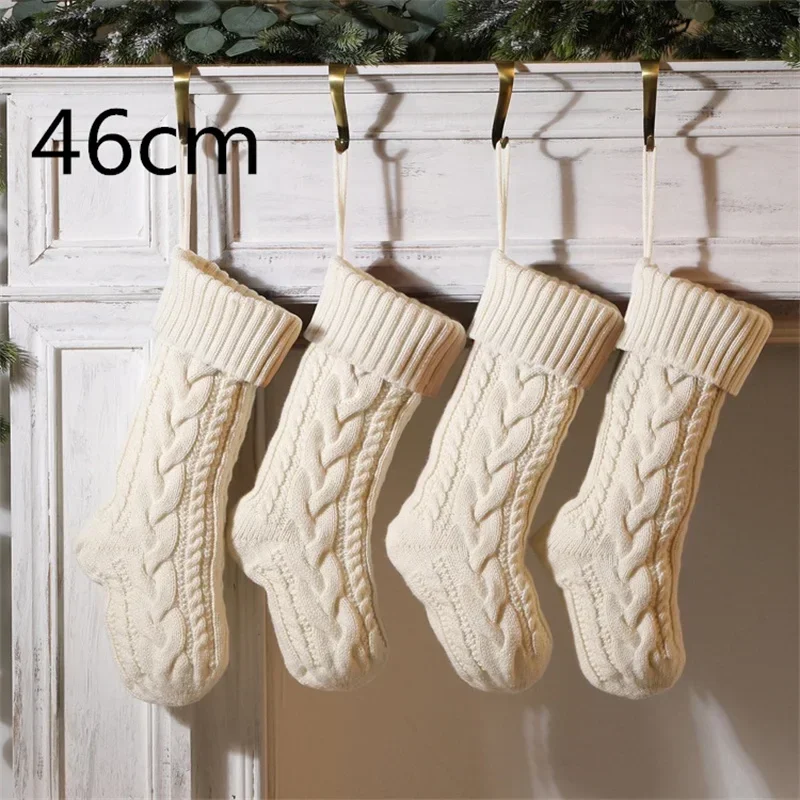 18"/46CM Large Capacity Christmas Gift Bag Decorative Socks Christmas Stocking Hanging Xmas Tree Ornaments Decorations gift bags,christmas gift bags,christmas stockings
