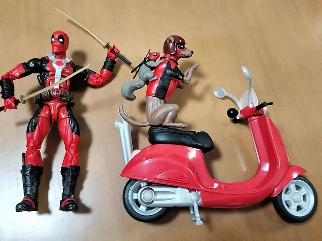 Marvel Original Ultimate Deadpool 6" Action Figure Vehicle Dead Pool With Corps Scooter Dinged Comic