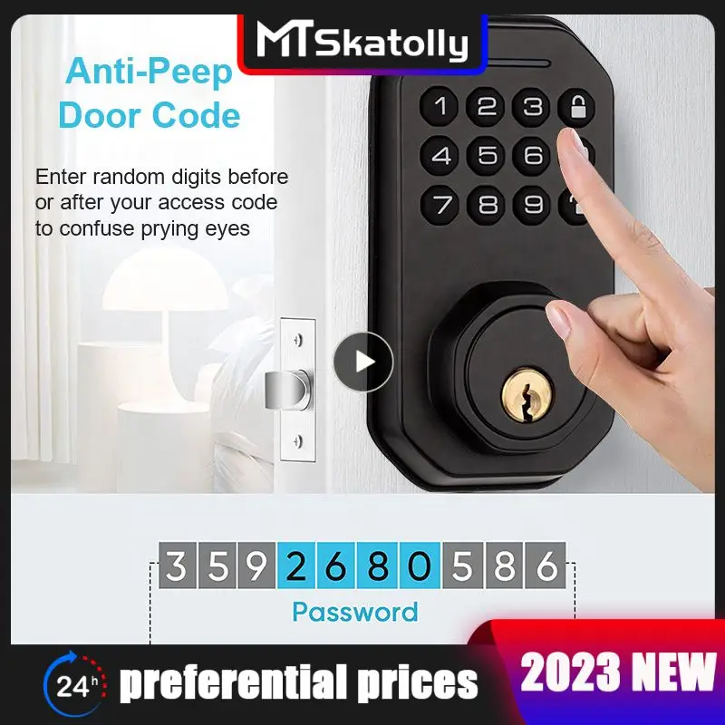 

Tuya Wifi Electronic Password Door Lock With Tuya APP Remotely/Password/Mechanical Key Unlock Smart Home Security Door Lock