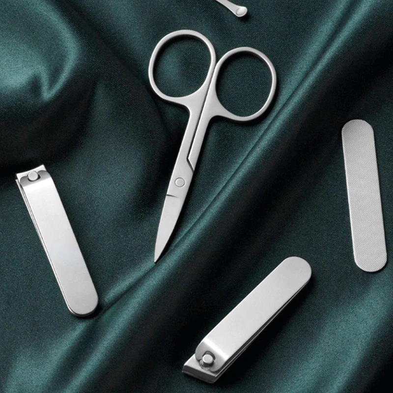Xiaomi Mijia Edelstahl Nagel Knipser 5 in 1 Set Trimmer Pediküre Pflege Clippers Earpick Nagel Datei Professionelle Schönheit Werkzeuge – Detail 3