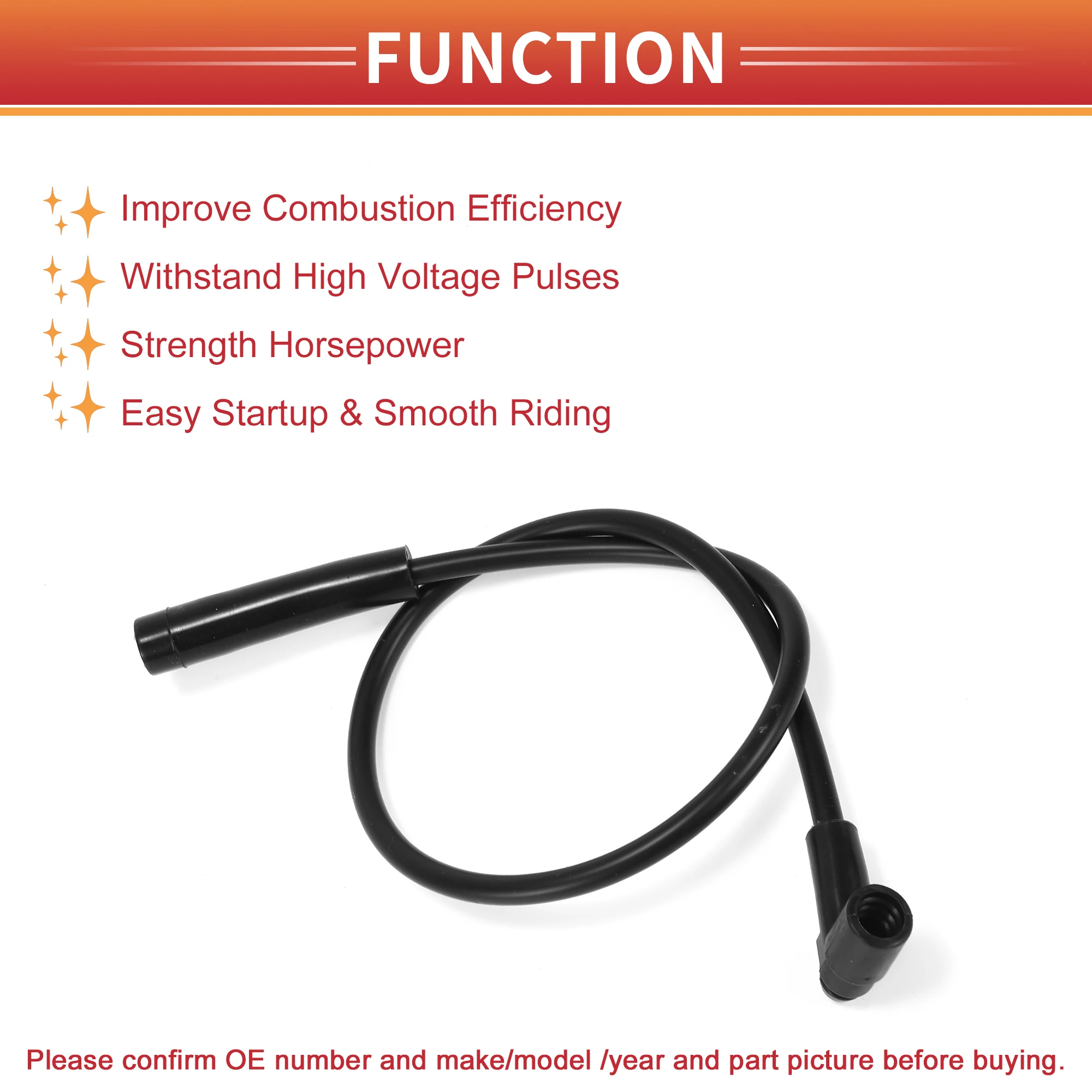 Car Ignition Cable Set Spark Plug Coil Wires Harness Fit for Chevrolet Blazer V8 7.4L 1973