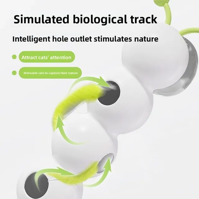 Intelligent Rotating Cat Toy with Feather Tail 4