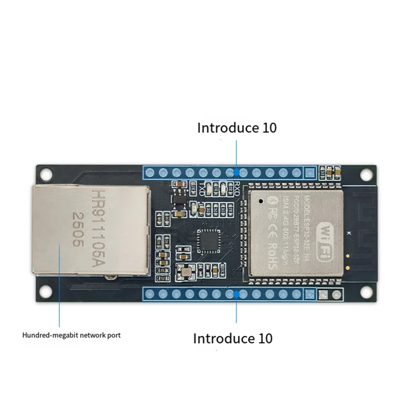 B68C ESP32-ETH 내장형 직렬 포트 네트워킹 WIFI 콤보 이더넷 모듈 블루투스 호환 MCU ESP32 무선 게이트웨이