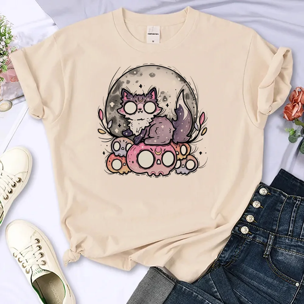 

Cat Print tshirt women streetwear harajuku t shirt female harajuku streetwear comic clothes