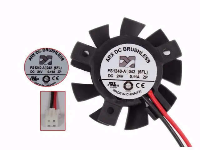 

ARX FS1240-A2042A DC 12V 0.11A Dia. Вентилятор охлаждения сервера 36 мм c. T.C 26x26x20 мм