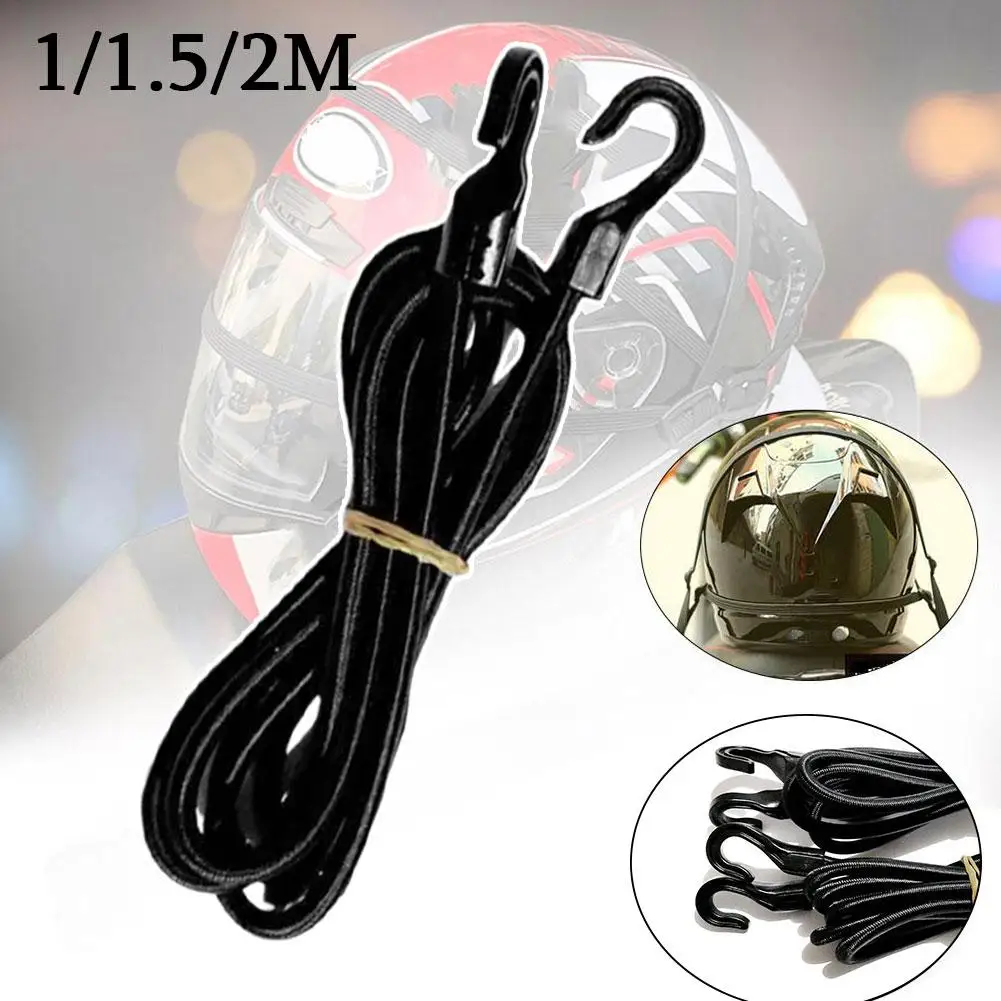 1m/1.5m/2m Heavy Duty Elastic Bungee Shock Cord Strap Hook Canoe Tie Bikes Rope Stretch Boat Tent Kayak Luggage Car Plastic J3W1