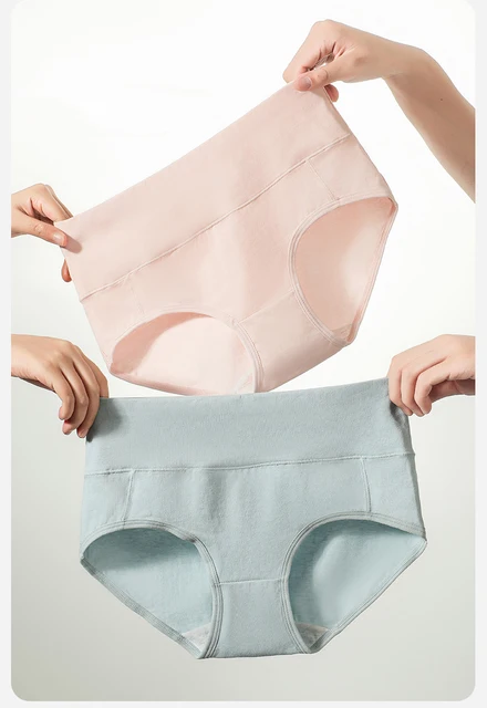 4 Pieces/Batch Seamless Women's Underwear High Waisted Underwear 100% Cotton  Underwear Soft and Lightweight Culotte Women's Unde - AliExpress