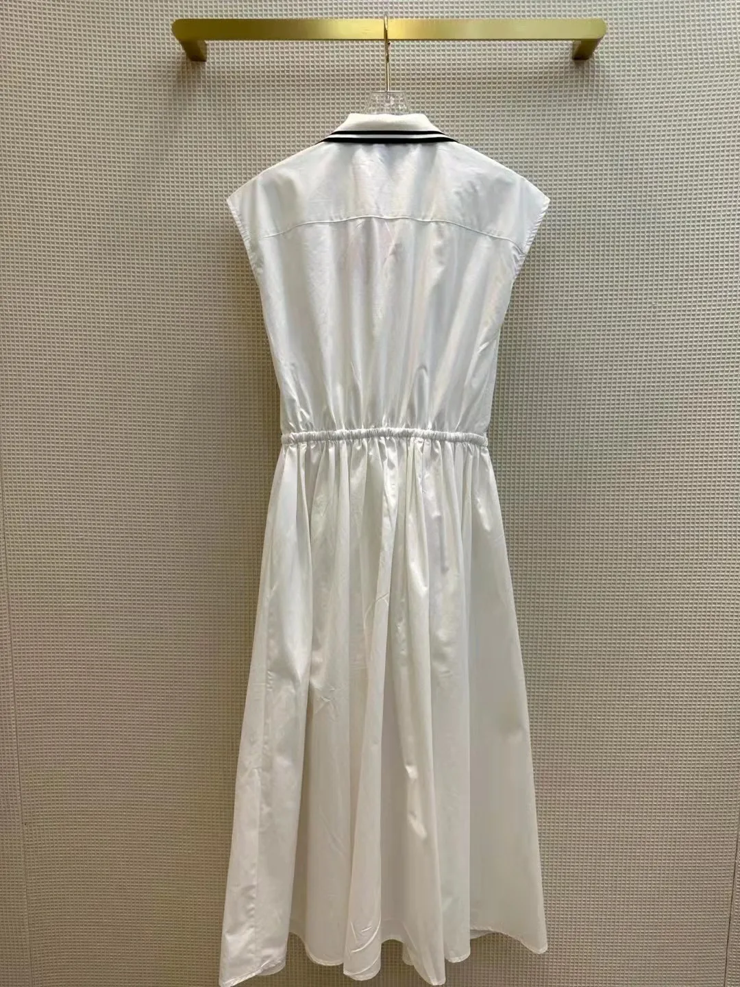 

2023 New fashion high quality runway preppy loose sleeveless dress