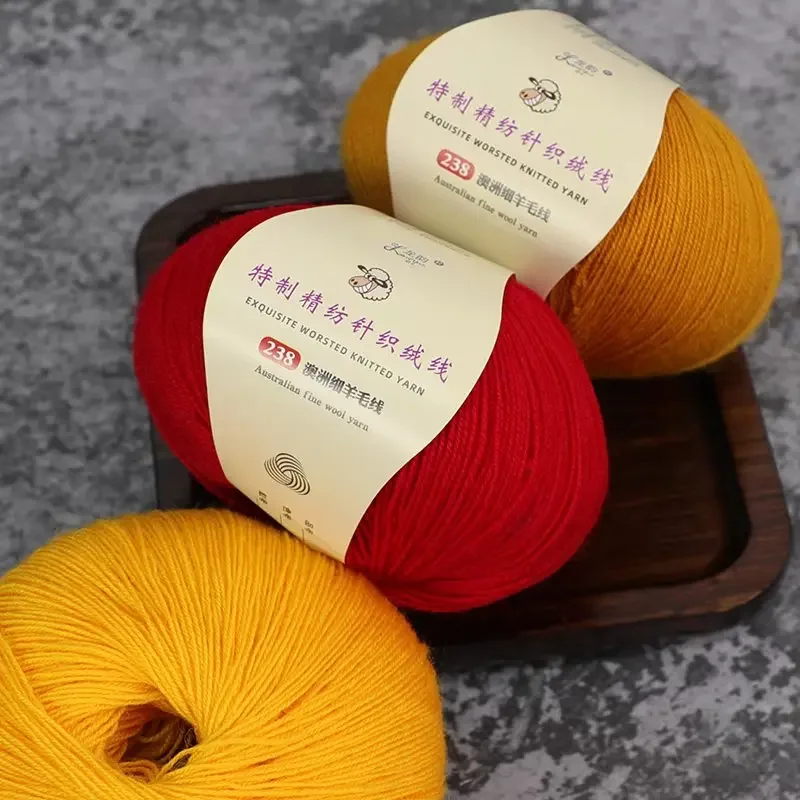 50g 100% Merino Wool Yarn Thin Yarn Soft Anti-pilling Eco-friendly High Quality for Hand Knitting Wool Crochet Knitting 3