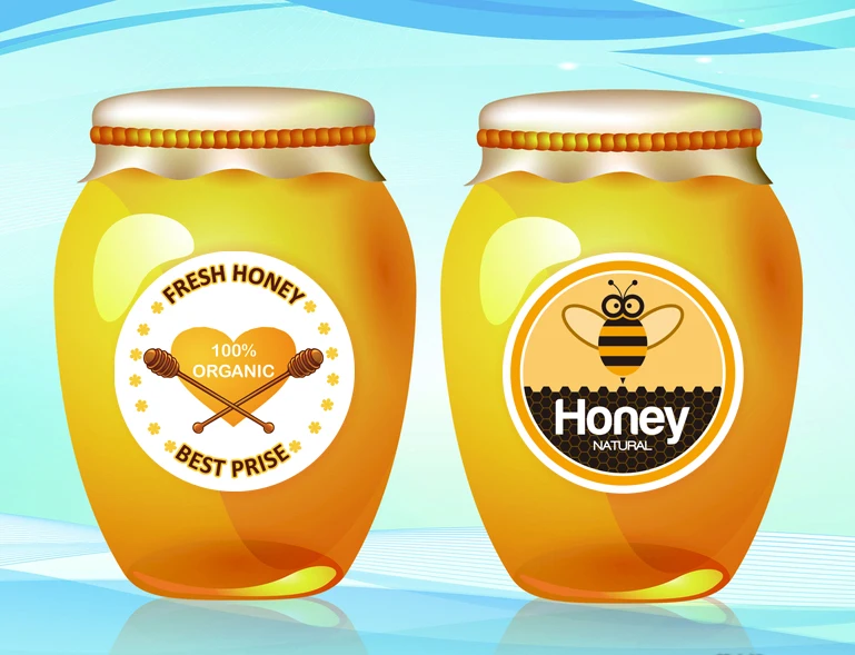 100 Pcs Set Sticker Labels for Honey Jars