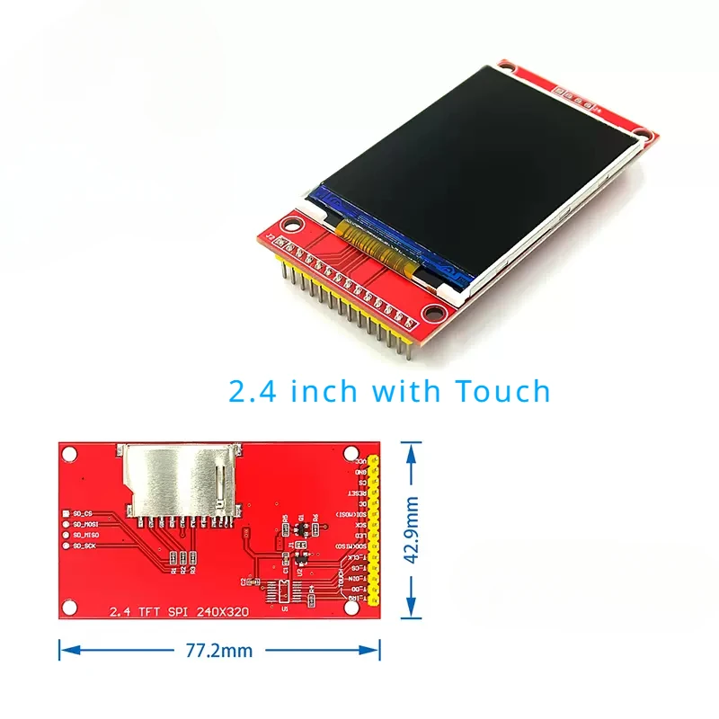 

2.4/2.8/3.2 inch LCD Touch Screen Shield for Arduino UNO R3 Mega2560 LCD Module 18-bit 262,000 Different Shades Display Board