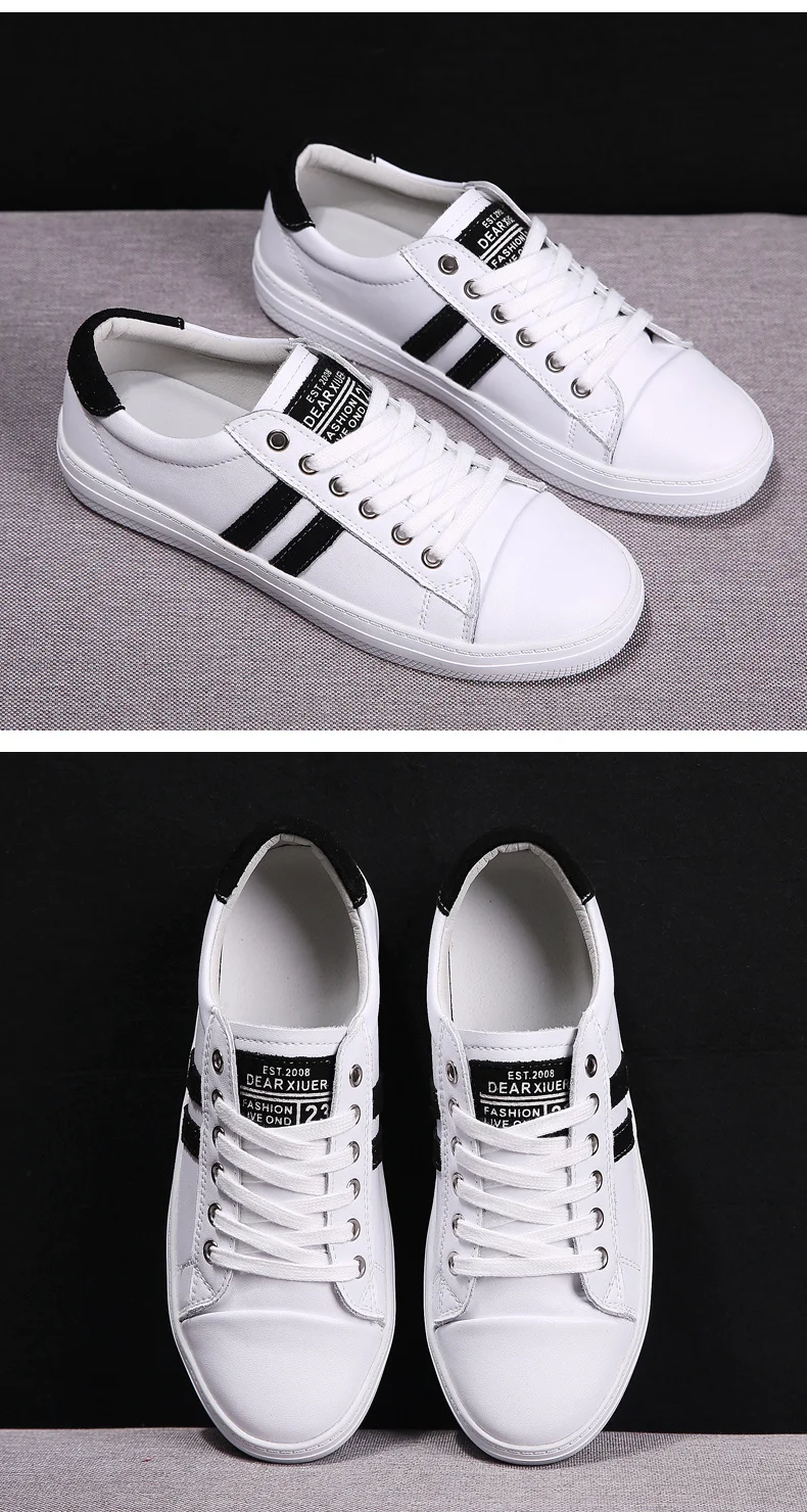 2023 Women's Genuine Leather Sneakers Women Casual Fashionable Sports Shoes Vulcanized White Flat Shoe Ladies White Sneakers
