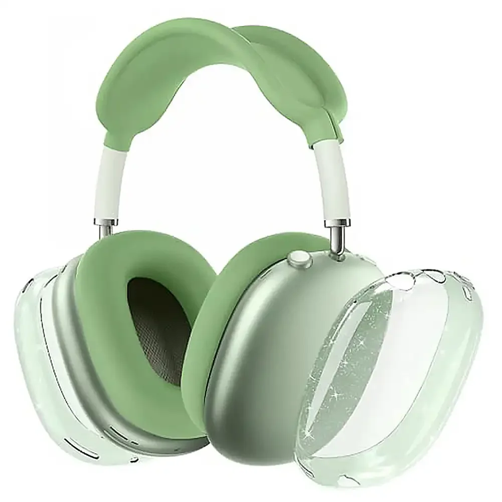 2024 Glitter Aesthetic Transparent Anti-Fall Dust-Proof Headphone Cover