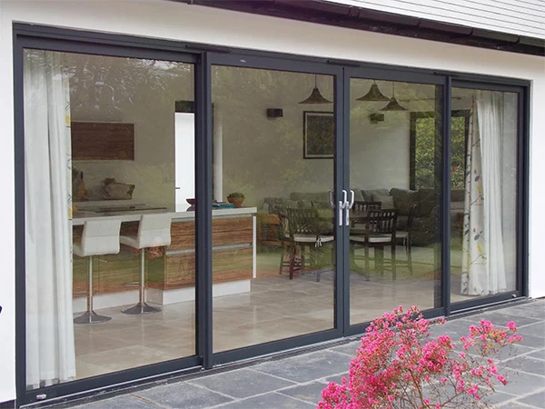 DN Aluminum Alloy Profile Patio Accordion Door for Balcony Double Glass Bifold Folding Door Color Powder Coating