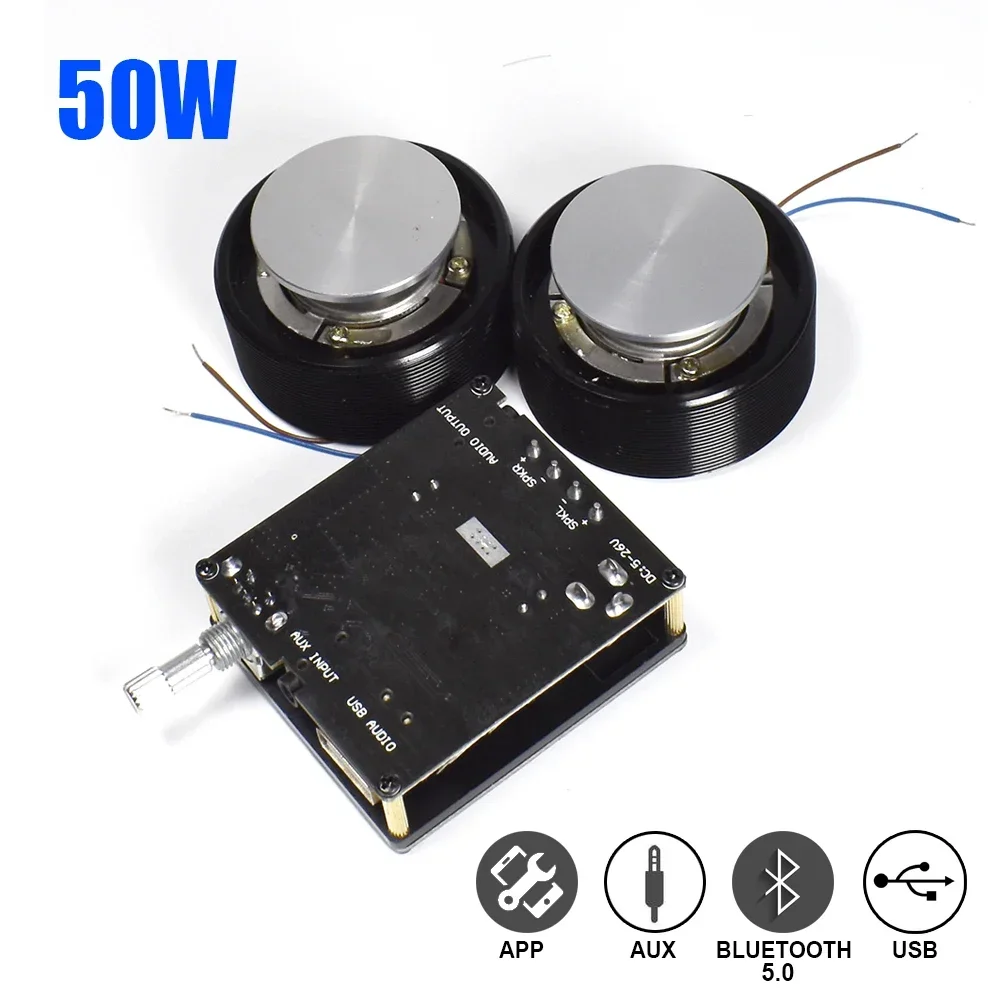 1 Set 50W 2.0 HIFI Vibration Speaker Portable Stereo Audio Loudspeaker Bluetooth 5.0 Class D Amplifier System DIY Home Theater wireless bluetooth speaker portable bluetooth speaker portable speakers audio speakers