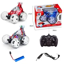 

Music RC Cars Remote Control Car Graffiti Stunt Tipper Electroinc Vehicle With Light 360 ° Rolling Dancing 2.4Ghz Toy Kids Gift