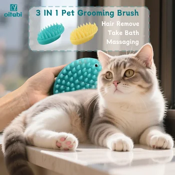 Soft Rubber Pet Grooming Brush 5
