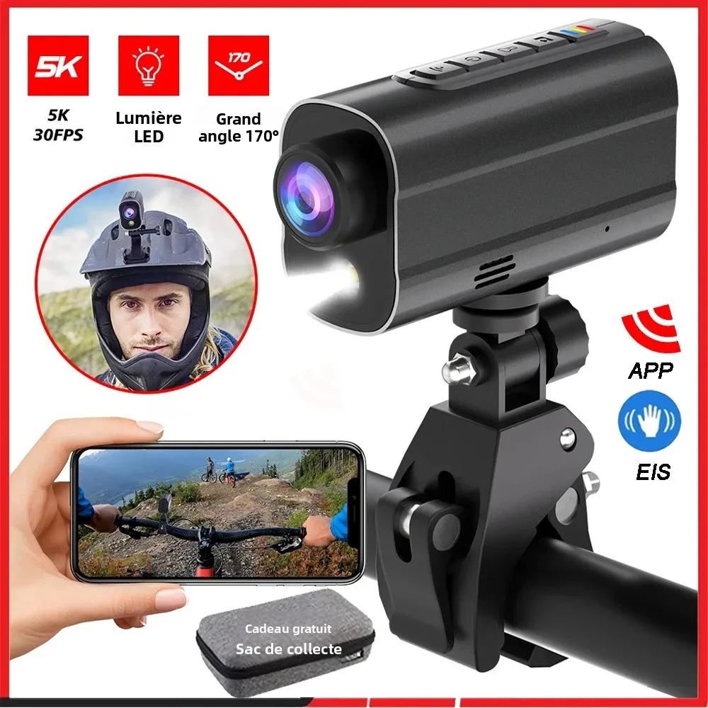 Caméra Action 4K avec 64/128GB TF Card, Sport Étanche