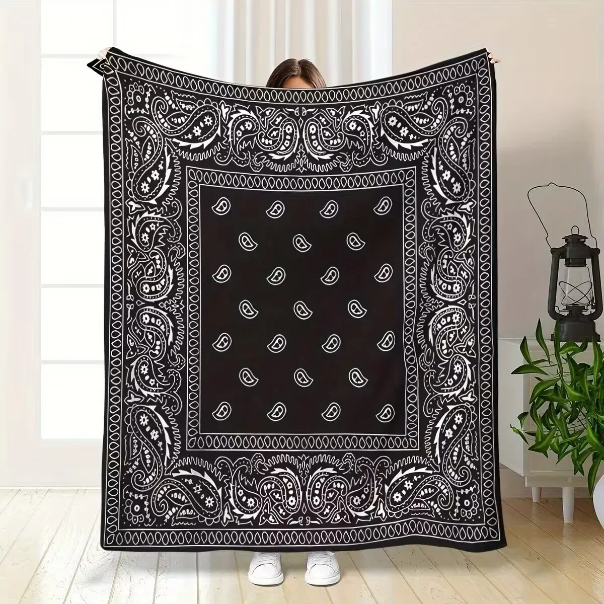 1pc Decke böhmischen Paisley Muster Retro Geschenk Flanell Decke maschinen wasch bar digital bedruckte Polyester Decke – Detail 12