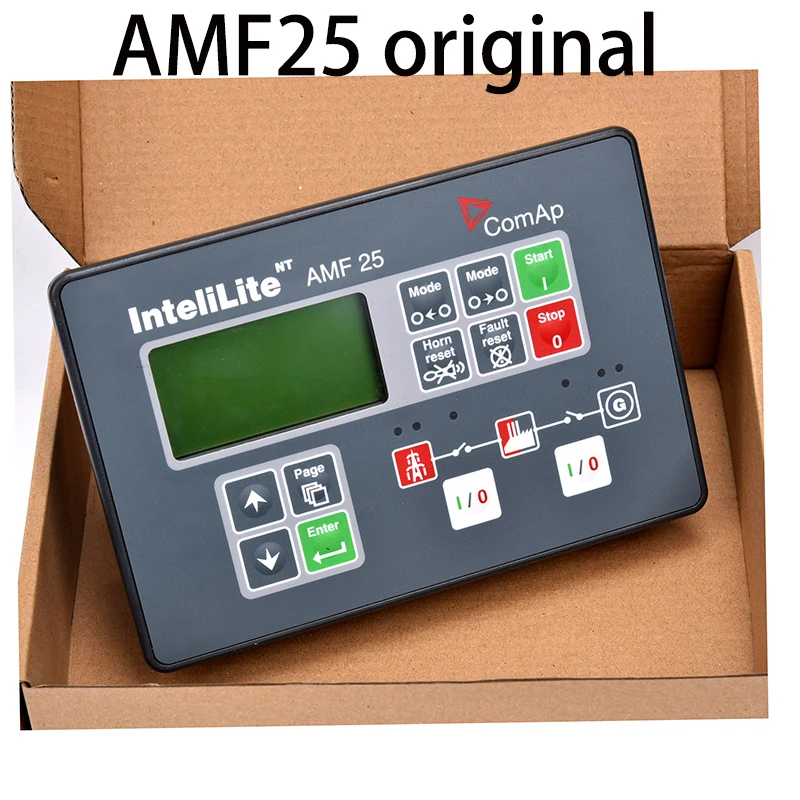 AMF 25 AMF-25 오리지널 디젤 발전기 세트 컨트롤러, 자동 정지 제어 모듈, LCD 디스플레이, 원격 모니터링 패널