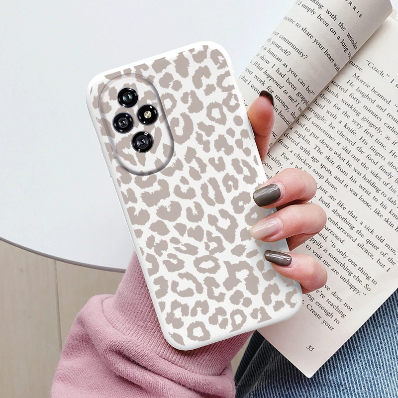 Beautiful Floral Heart and Leopard Print Soft Silicone Matte Protective Case