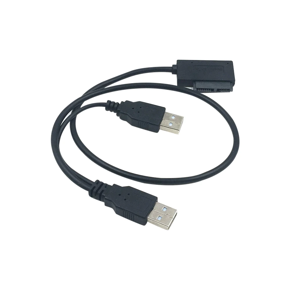 Laptop CD/DVD ROM ODD Drive Conversion Cable Sata 7+6 13 pin to USB 2.0 Adapter Conversion Cable USB to Sata Optical Drive Cable