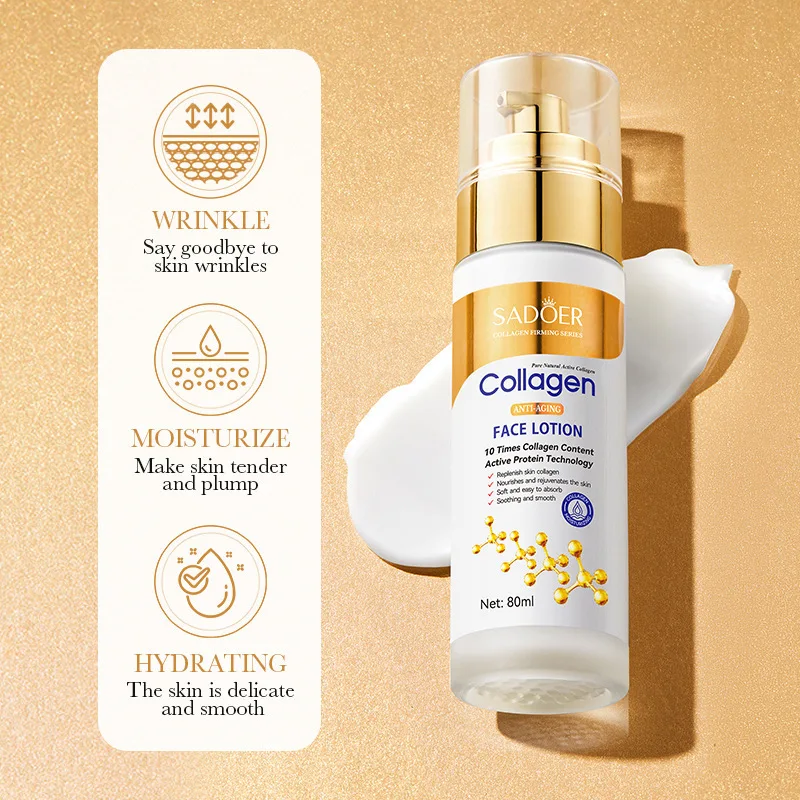 SADOER Collagen Facial Serum Face Lotion Moisturizing Face Emulsion Oil Control Water Replenishment Refreshing Facial Essence 3