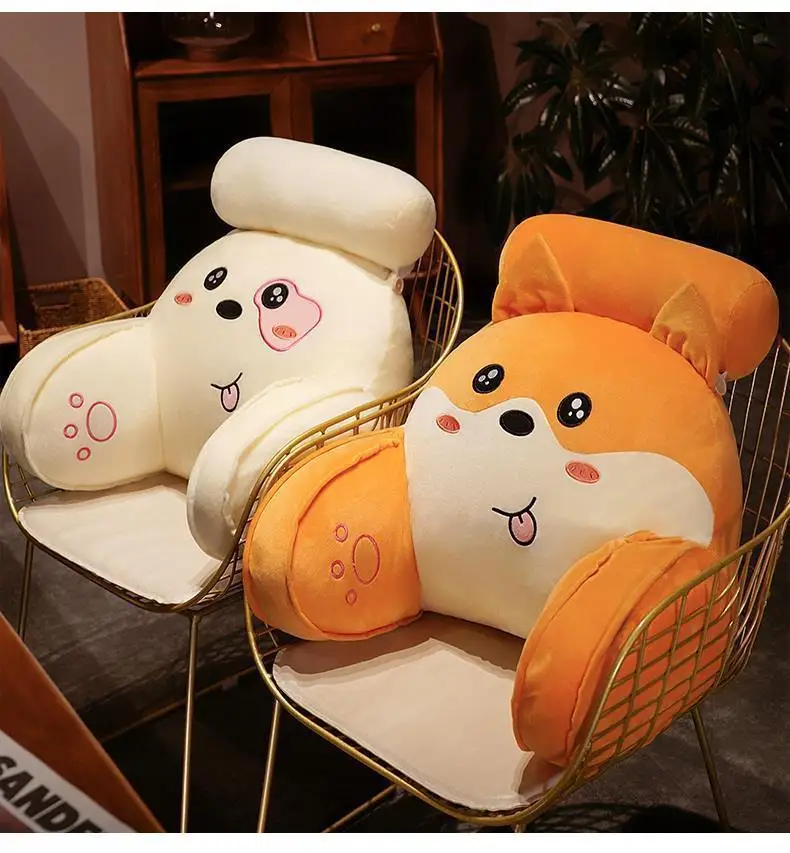 Cartoon Husky Lumbar Support Pillow Large Backrest Bed Reading Cushion Chair Sofa Tatami Lazy Pillow images - 6