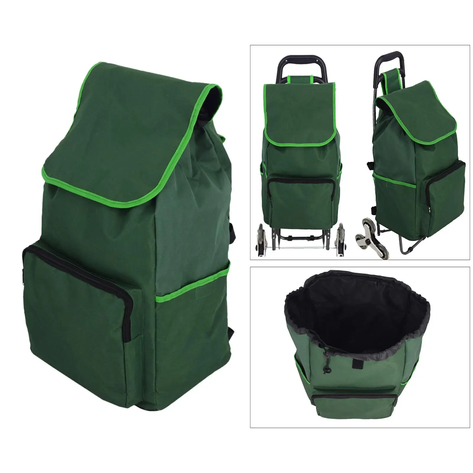 Oxford Cloth Shopping Cart Backup Trolley Bags 31x23x53cm Shopping Cart Bag