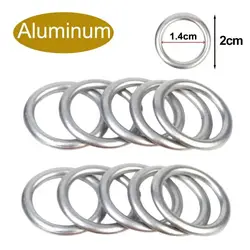 Premium Aluminum/Copper Oil Drain Plug Gasket - Replaceable Car Oil Pan Drainage Accessory - 100pcs (Aluminum Gaskets)
