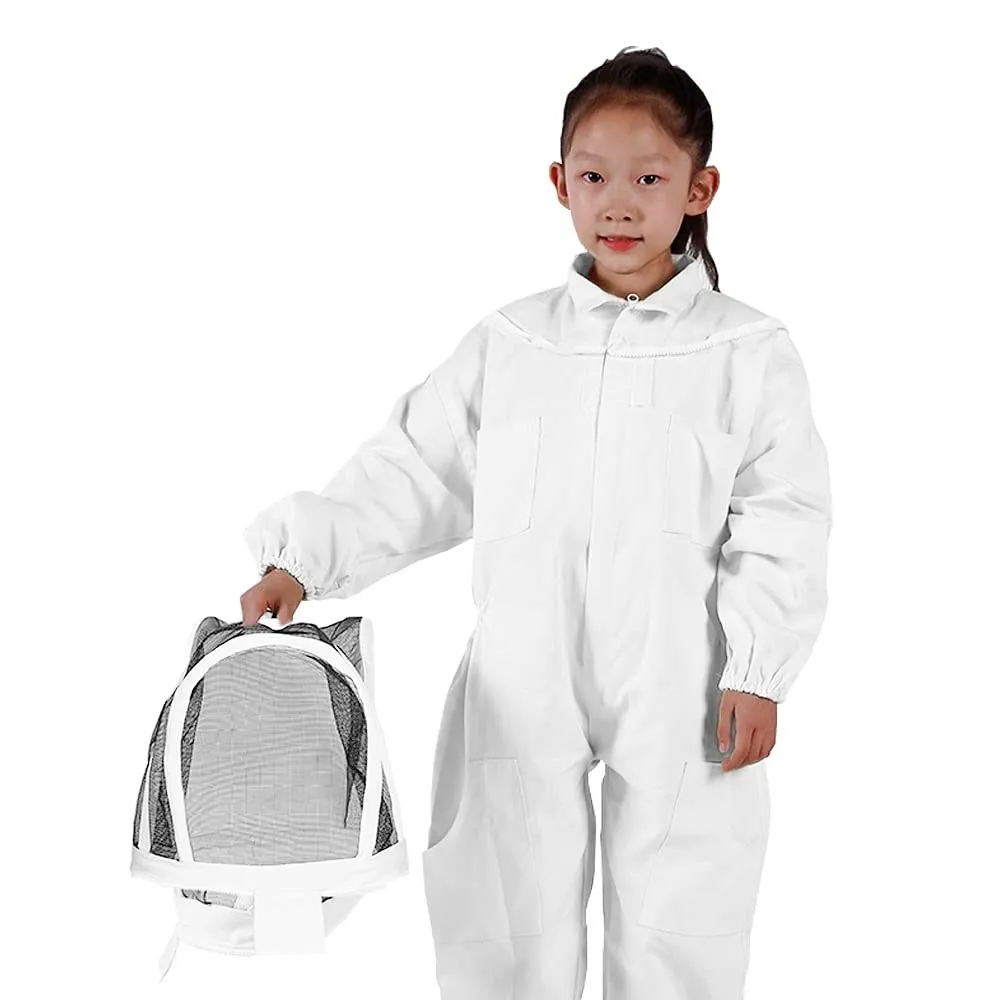 Comforme Ventilated Child Beekeeping Clothing Suit Yellow Cotton Children's Jacket Apiculture Equipement Gloves